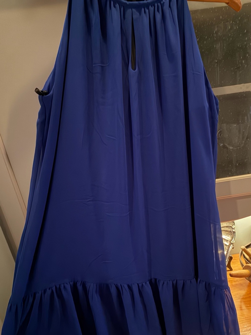 Roz & Ali Royal Blue Asymmetrical Midi Dress